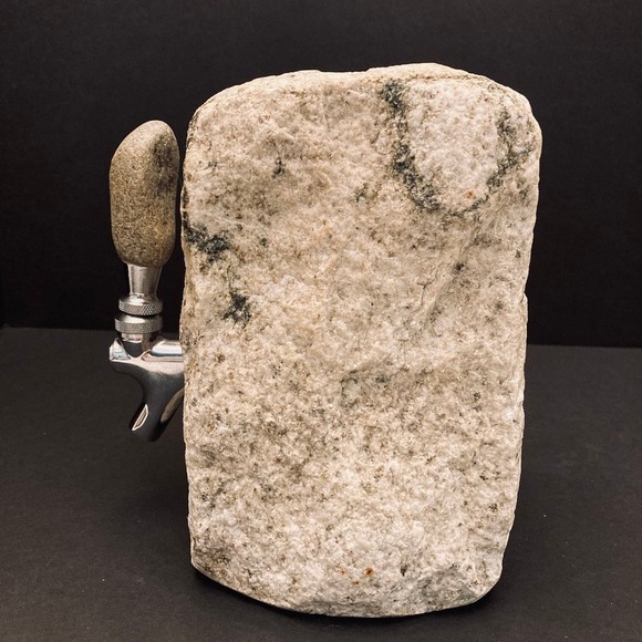 Funky Rock Designs Granite Stone & Stainless Steel Tap Beverage Liquor Dispenser - Picture 7 of 14